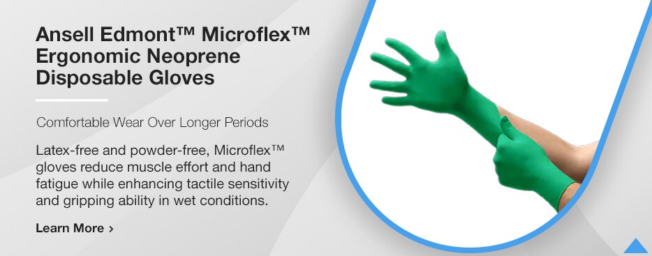 Ansell Edmon™ Microflex™ Ergonomic Neoprene Disposable Gloves